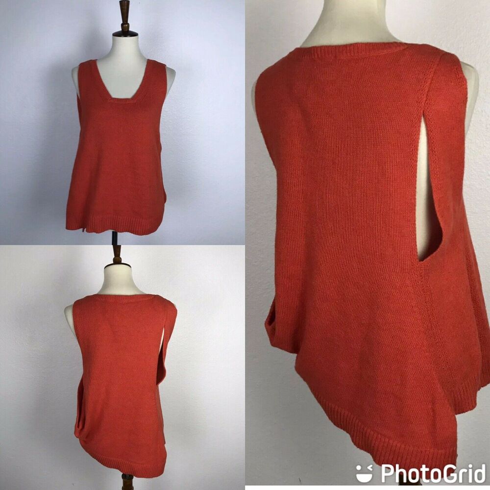 CAbi Sweater Vest Asymmetric Transitional Minimalist Layers Cozy Staple Classic